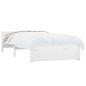 vidaXL Estructura de cama individual madera maciza blanca 90x190 cm