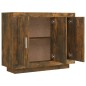 vidaXL Aparador madera contrachapada color roble ahumado 92x35x75 cm vidaXL Aparador madera contrachapada color roble ahumado 92x35x75 cm