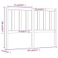 vidaXL Cabecero de cama madera maciza de pino gris 156x4x100 cm vidaXL Cabecero de cama madera maciza de pino gris 156x4x100 cm