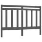 vidaXL Cabecero de cama madera maciza de pino gris 141x4x100 cm