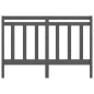 vidaXL Cabecero de cama madera maciza de pino gris 141x4x100 cm