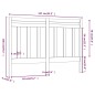 vidaXL Cabecero de cama madera maciza de pino gris 141x4x100 cm