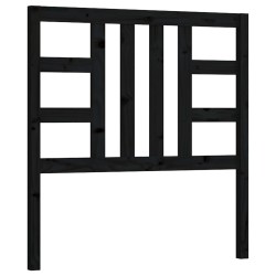 vidaXL Cabecero de cama madera maciza de pino negro 106x4x100 cm