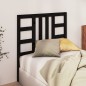 vidaXL Cabecero de cama madera maciza de pino negro 106x4x100 cm