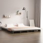 vidaXL Cama de palets de madera maciza de pino gris 135x190 cm vidaXL Cama de palets de madera maciza de pino gris 135x190 cm