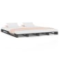 vidaXL Cama de palets de madera maciza de pino gris 135x190 cm vidaXL Cama de palets de madera maciza de pino gris 135x190 cm