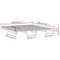 vidaXL Cama de palets de madera maciza de pino gris 135x190 cm vidaXL Cama de palets de madera maciza de pino gris 135x190 cm