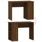 vidaXL Escritorio de madera contrachapada marrón roble 100x55x75 cm vidaXL Escritorio de madera contrachapada marrón roble 100x55x75 cm