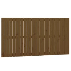 vidaXL Cabecero cama pared madera maciza pino marrón miel 166x3x90 cm
