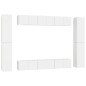 vidaXL Set de muebles de salón TV 10 pzas madera de ingeniería blanco