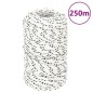 vidaXL Cuerda para barco trenzada poliéster blanco 2 mmx250 m vidaXL Cuerda para barco trenzada poliéster blanco 2 mmx250 m