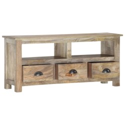 vidaXL Mueble de TV de madera maciza de mango 110x30x50 cm