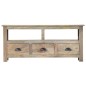 vidaXL Mueble de TV de madera maciza de mango 110x30x50 cm