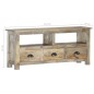 vidaXL Mueble de TV de madera maciza de mango 110x30x50 cm