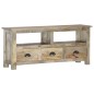 vidaXL Mueble de TV de madera maciza de mango 110x30x50 cm