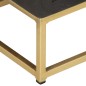 vidaXL Cajonera de madera maciza de mango negro y dorado 45x30x105 cm vidaXL Cajonera de madera maciza de mango negro y dorado 45x30x105 cm
