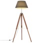 vidaXL Lámpara de trípode madera maciza de teca marrón y negro 141 cm vidaXL Lámpara de trípode madera maciza de teca marrón y negro 141 cm