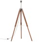 vidaXL Lámpara de trípode madera maciza de teca marrón y negro 141 cm vidaXL Lámpara de trípode madera maciza de teca marrón y negro 141 cm