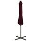 vidaXL Sombrilla voladiza con poste y luces LED burdeos 300 cm vidaXL Sombrilla voladiza con poste y luces LED burdeos 300 cm