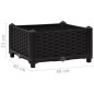 vidaXL Arriate 40x40x23 cm polipropileno vidaXL Arriate 40x40x23 cm polipropileno