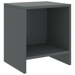 vidaXL Mesitas de noche madera maciza de pino gris oscuro 35x30x40cm