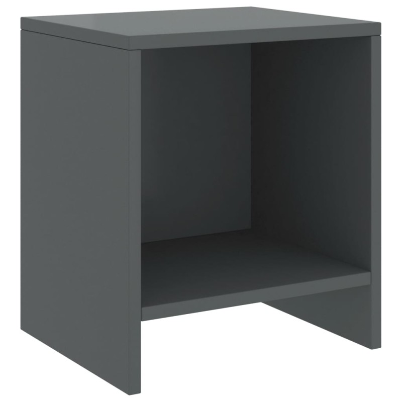 vidaXL Mesitas de noche madera maciza de pino gris oscuro 35x30x40cm vidaXL Mesitas de noche madera maciza de pino gris oscuro 35x30x40cm