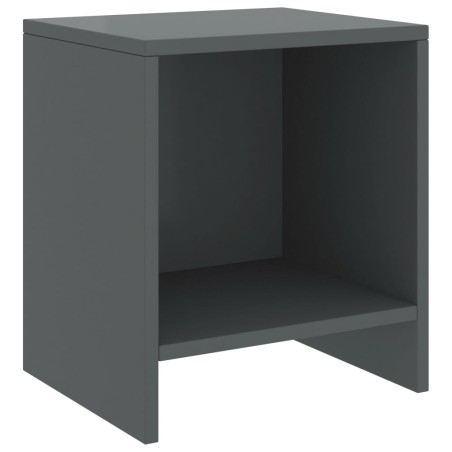 vidaXL Mesitas de noche madera maciza de pino gris oscuro 35x30x40cm