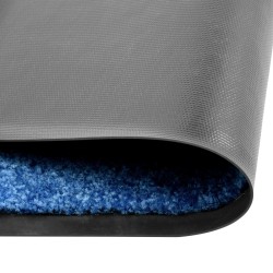 vidaXL Felpudo lavable azul 60x180 cm