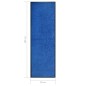 vidaXL Felpudo lavable azul 60x180 cm vidaXL Felpudo lavable azul 60x180 cm