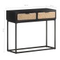 vidaXL Mesa consola de madera maciza de mango 90x35x76 cm vidaXL Mesa consola de madera maciza de mango 90x35x76 cm