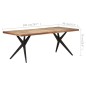 vidaXL Mesa de comedor de madera maciza reciclada 200x90x76 cm vidaXL Mesa de comedor de madera maciza reciclada 200x90x76 cm