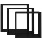 vidaXL Estantes cubo de pared 3 unidades MDF negro vidaXL Estantes cubo de pared 3 unidades MDF negro