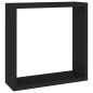 vidaXL Estantes cubo de pared 3 unidades MDF negro vidaXL Estantes cubo de pared 3 unidades MDF negro