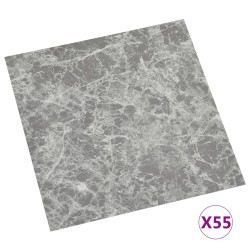 vidaXL Lamas de suelo autoadhesivas 55 uds PVC 5,11 m² gris hormigón