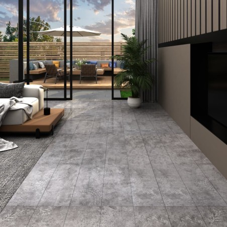 vidaXL Lamas para suelo PVC autoadhesivas 5,21 m² 2 mm gris hormigón