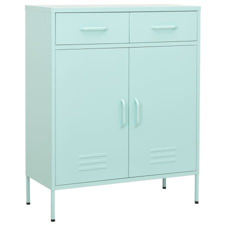 vidaXL Armario de almacenamiento acero verde mint 80x35x101,5 cm