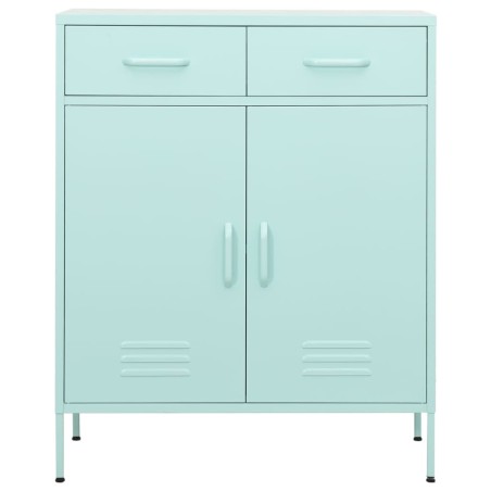 vidaXL Armario de almacenamiento acero verde mint 80x35x101,5 cm