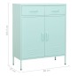 vidaXL Armario de almacenamiento acero verde mint 80x35x101,5 cm vidaXL Armario de almacenamiento acero verde mint 80x35x101,5 cm