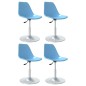 vidaXL Sillas de comedor giratorias 4 unidades PP azul vidaXL Sillas de comedor giratorias 4 unidades PP azul