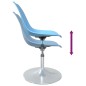 vidaXL Sillas de comedor giratorias 4 unidades PP azul vidaXL Sillas de comedor giratorias 4 unidades PP azul