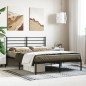 vidaXL Estructura de cama con cabecero metal negro 160x200 cm
