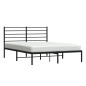 vidaXL Estructura de cama con cabecero metal negro 160x200 cm