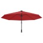 vidaXL Sombrilla de pared rojo brillante 290 cm