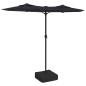vidaXL Sombrilla doble con luces LED negro 316x240 cm vidaXL Sombrilla doble con luces LED negro 316x240 cm