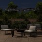 vidaXL Sombrilla doble con luces LED negro 316x240 cm vidaXL Sombrilla doble con luces LED negro 316x240 cm