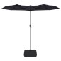 vidaXL Sombrilla doble con luces LED negro 316x240 cm vidaXL Sombrilla doble con luces LED negro 316x240 cm