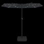 vidaXL Sombrilla doble con luces LED negro 316x240 cm vidaXL Sombrilla doble con luces LED negro 316x240 cm