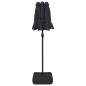 vidaXL Sombrilla doble con luces LED negro 316x240 cm vidaXL Sombrilla doble con luces LED negro 316x240 cm