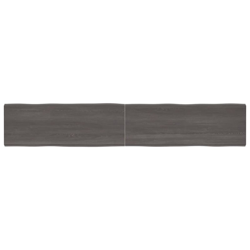 vidaXL Tablero mesa madera tratada borde vivo marrón 220x40x(2-6) cm vidaXL Tablero mesa madera tratada borde vivo marrón 220x40x(2-6) cm