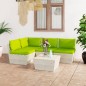 vidaXL Muebles de jardín de palets 5 piezas y cojines madera de abeto vidaXL Muebles de jardín de palets 5 piezas y cojines madera de abeto